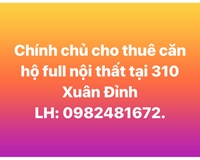 Chính chủ cho thuê căn hộ full nội thất tại 310 Xuân Đỉnh, Bắc Từ Liêm, Hà Nội