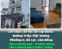 Cho thuê căn hộ cao cấp 65m2 đường Triệu Việt Vương, Phường 4, Đà Lạt, Lâm Đồng