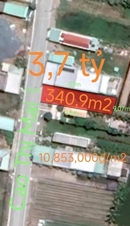 Bán lô đất thổ mặt tiền Cao Thị Mai giá 3,7 tỷ