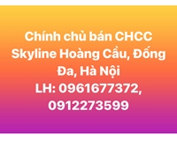 Chính chủ cần bán CHCC Skyline 36 Hoàng Cầu, Đống Đa, Hà Nội
