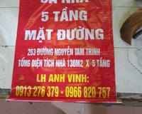 cho thuê nhà mặt đường số 263 Đường Tam Trinh, Phường Yên Sở, Hoàng Mai, Hà Nội.