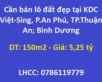 ⭐Cần bán lô đất đẹp tại KDC Việt-Sing, P.An Phú, TP.Thuận An; Bình Dương; 5tỷ250tr;  0786119779