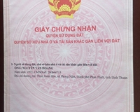 Chính Chủ Cần Bán Lô Đất tại xã Phong Nẫm, thành phố Phan Thiết, tỉnh Bình Thuận