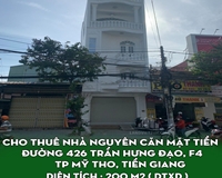 CHO THUÊ NHÀ NGUYÊN CĂN MẶT TIỀN đường 426 Trần Hưng Đạo, F4, TP Mỹ Tho, Tiền Giang