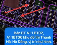 Bán BT khu đô thị Thanh Hà, Hà Đông