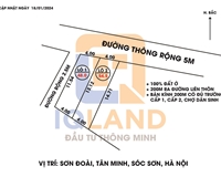 Lô góc đường thông ô tô tránh giá chỉ hơn 500 triệu tại Sơn ĐOài-Tân Minh