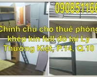 ✔️Chính chủ cho thuê phòng khép kín full đồ tại Lý Thường Kiệt, P.14, Q.10; 0908511668