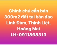 Chính chủ cần bán 300m2 đất tại bán đảo Linh Đàm, Thịnh Liệt, Hoàng Mai, Hà Nội