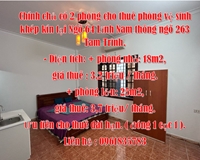 Chính chủ có 2 phòng cho thuê phòng vệ sinh khép kín tại Ngõ 64 Lĩnh Nam thông ngõ 263 Tam Trinh.