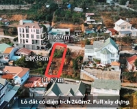 Lô đất 2 mặt tiền tại Khe Sanh Phường 10 Đà Lạt 240m2 chỉ 11ty5