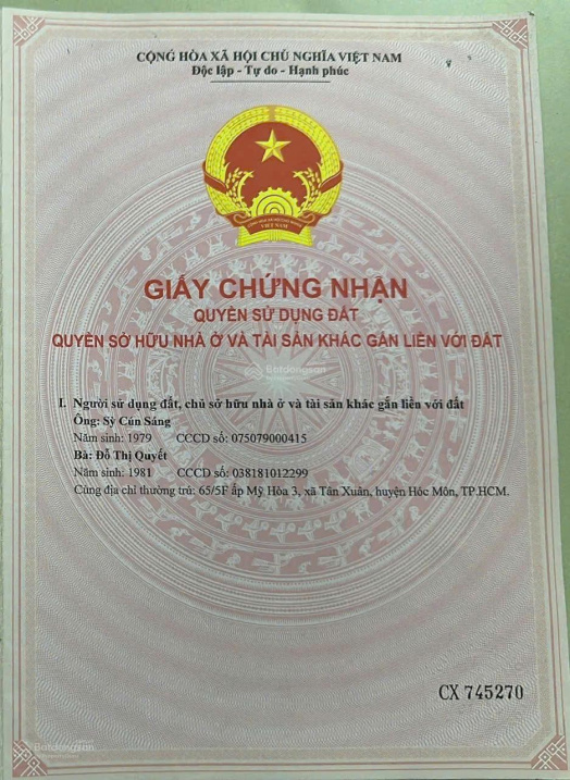 Bán đất tại Mỹ Hoà 3, Hóc Môn, 13 tỷ, 164m2, mặt tiền 10m, ngõ 6m