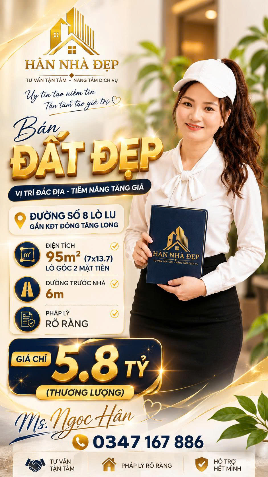 Đất đẹp góc 2 mặt tiền DDS8 Lò Lu.95m2, ngang bề thế 7x13.7. chỉ 5.8đ.Ms Hân 0347167886