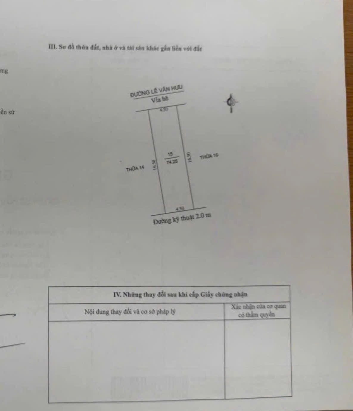 Bán đất mặt phố Lê Văn Hưu, khu Vạn Lộc, ph Tứ Minh, TP HD, 74.25m2, mt 4.5m, giá chỉ 3.3 tỷ 
