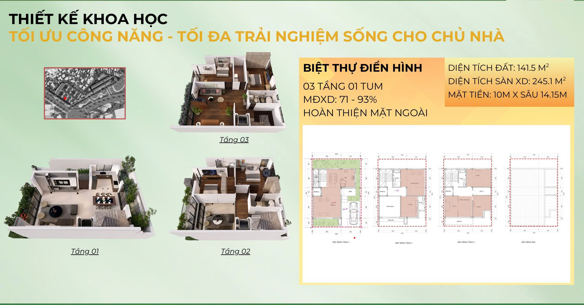 SANG NHƯỢNG  BT 141m2 BẮC AN KHÁNH -  2 MẶT THOÁNG TRỤC 40M  36,x TỶ