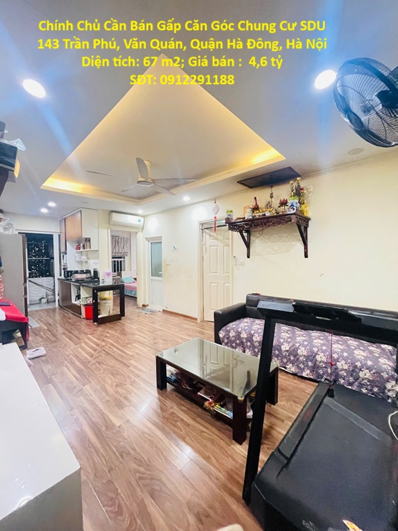 Chính Chủ Cần Bán Gấp Căn Góc Chung Cư SDU 143 Trần Phú, Văn Quán, Quận Hà Đông, Hà Nội