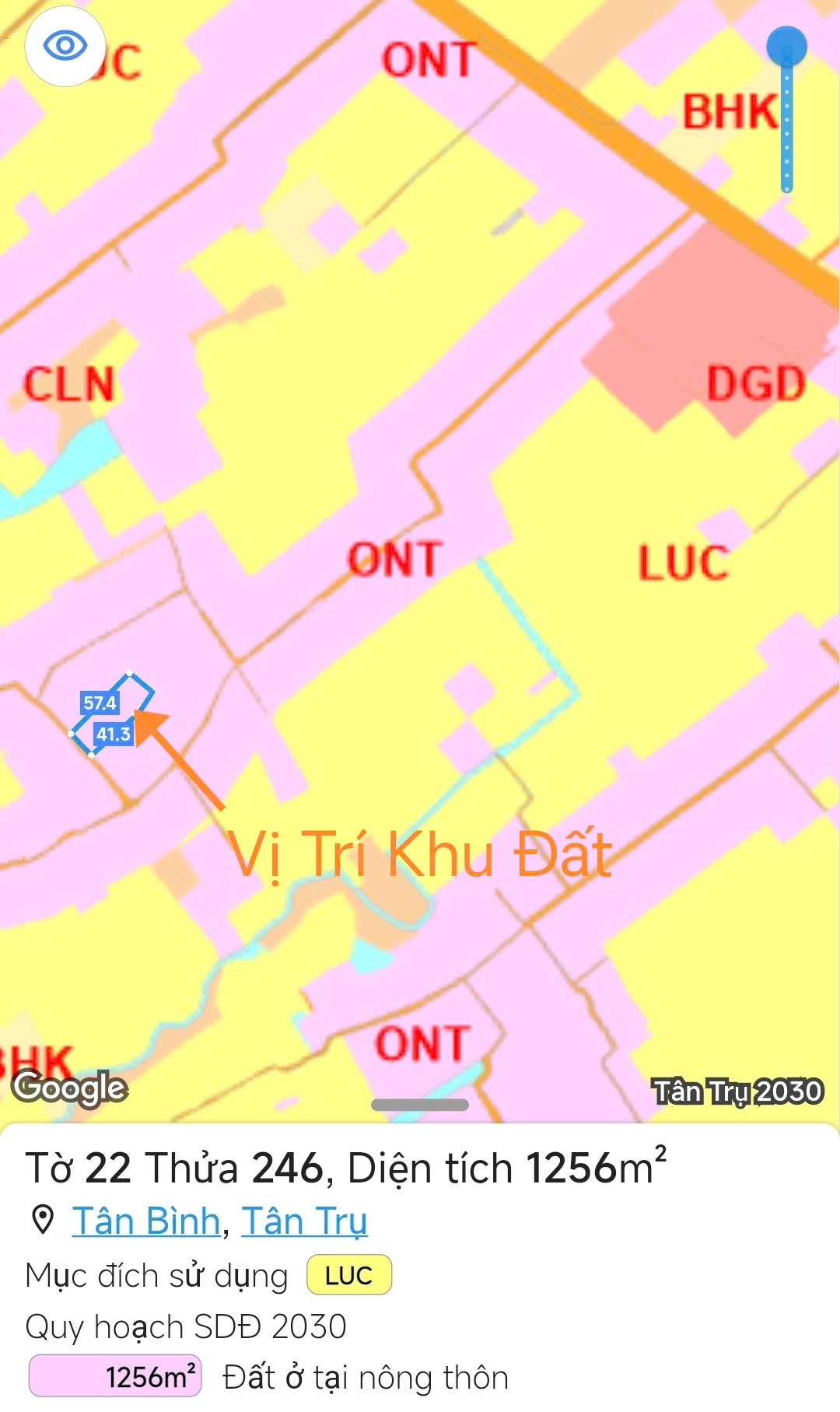 🎯Bán gấp lô đất thổ lúa làm nhà vườn giá 2,2 tỷ