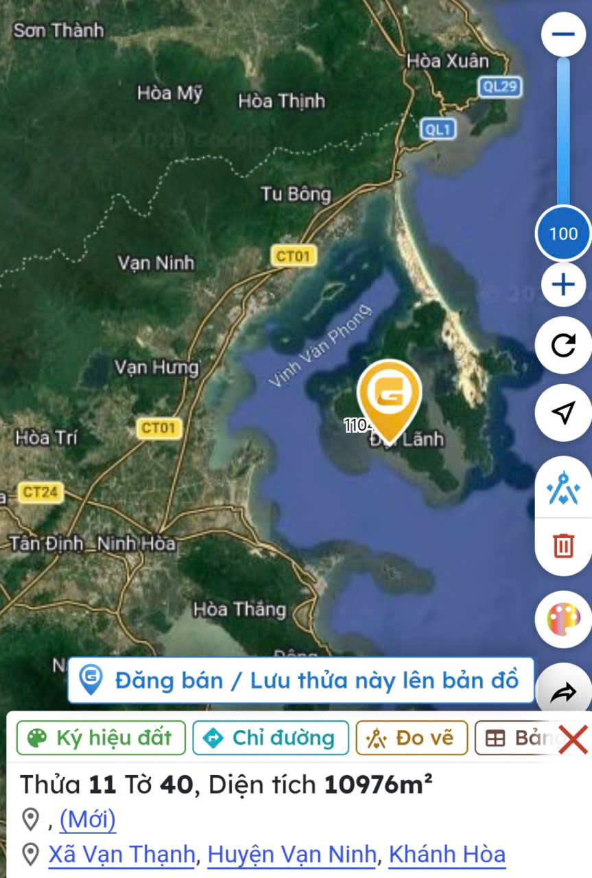 SIÊU PHẨM ĐẤT MẶT BIỂN VỊNH VÂN PHONG – ĐẢO HÒN LỚN, KHÁNH HÒA. LH:0899899799.