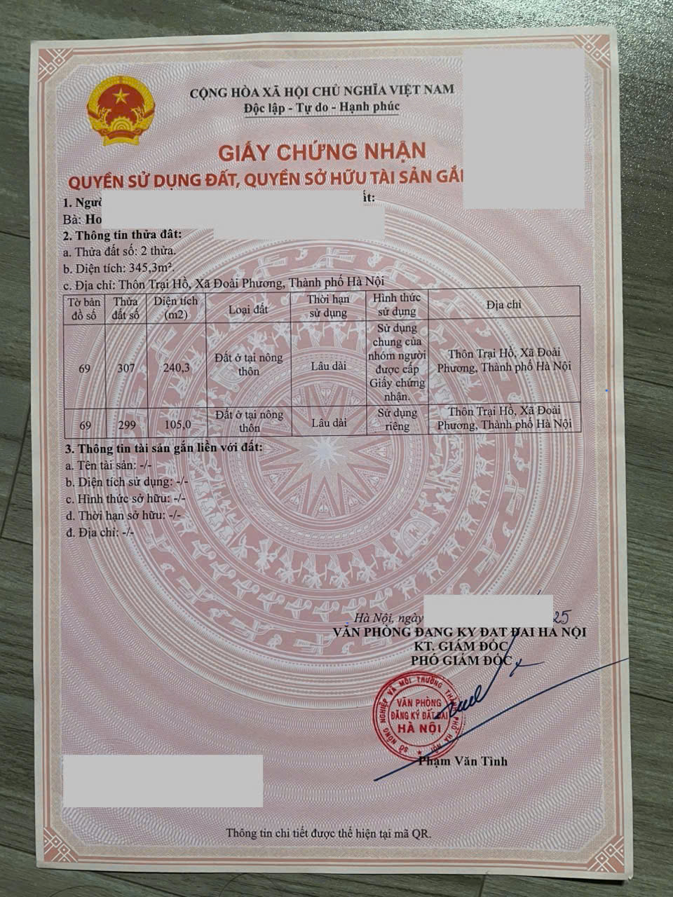 CHÍNH CHỦ CẦN BÁN ĐẤT THÔN TRẠI HỒ – XÃ ĐOÀI PHƯƠNG, HÀ NỘI