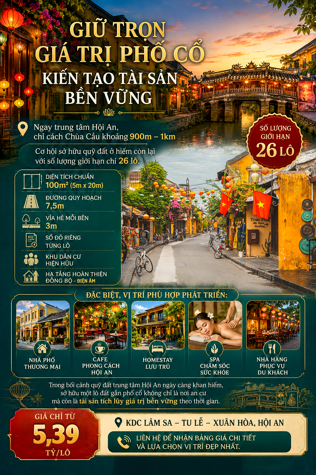 26 LÔ ĐẤT TRUNG TÂM HỘI AN – CƠ HỘI SỞ HỮU KHÔNG DỄ LẶP LẠI