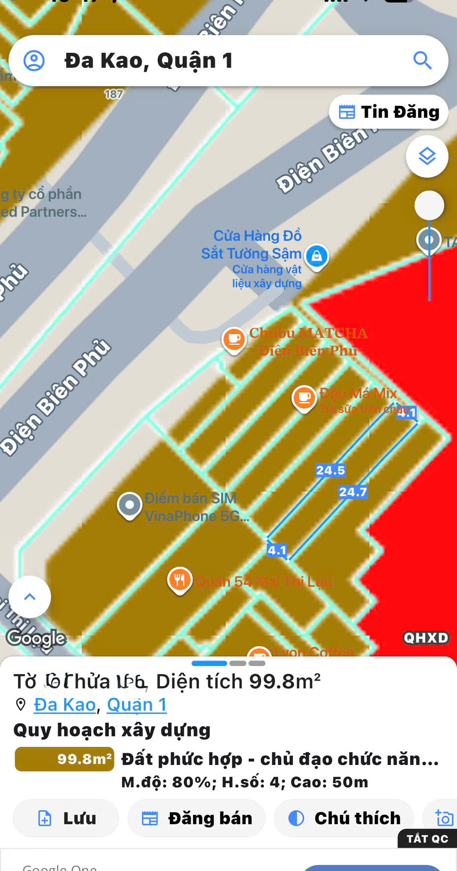 BÁN NHÀ C4 Đ.ĐIỆN BIÊN PHỦ, ĐA KAO, QUẬN 1 - 100M2 NGANG 4M*25M SH VUÔNG ĐẸP - CHỦ XƯA 0938676685