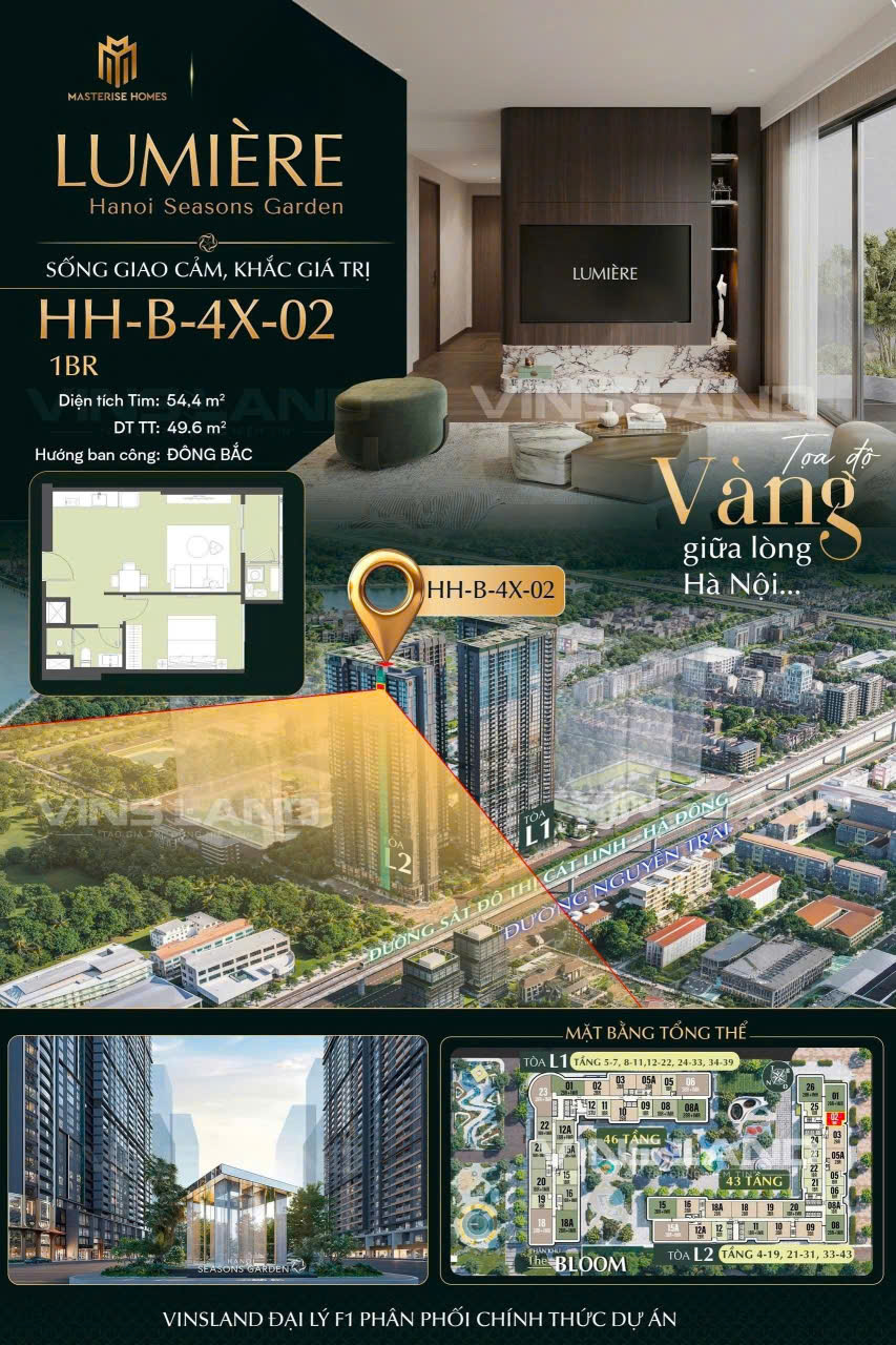 🌆 CĂN 1PN VIEW THÀNH PHỐ – LỰA CHỌN ĐÁNG GIÁ TẠI LUMIÈRE HANOI SEASONS GARDEN 🌆