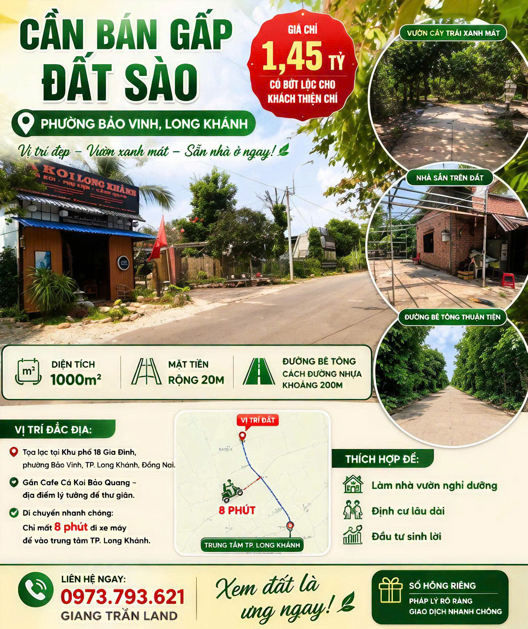 CẦN BÁN GẤP ĐẤT SÀO - PHƯỜNG BẢO VINH, LONG KHÁNH
