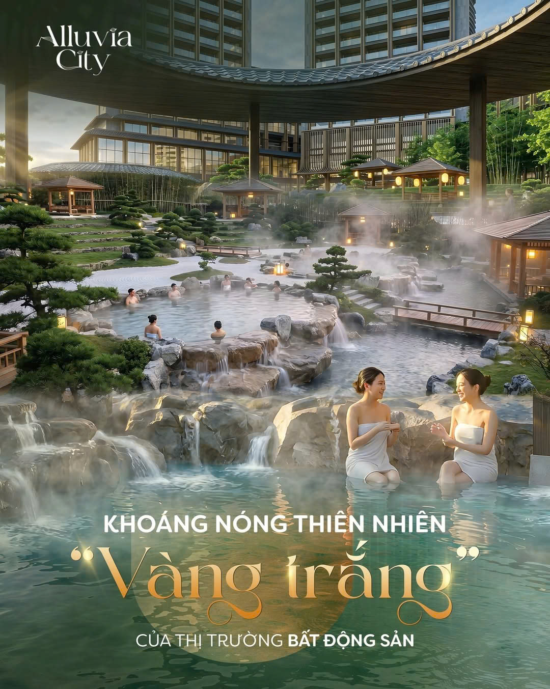 BÁN CĂN HỘ 2 NGỦ TÒA A1 TẠI DỰ ÁN ALUMI-ALLUVIA VIEW SÔNG HỒNG - HỆ SINH THÁI KHOÁNG NÓNG TỰ NHIÊN