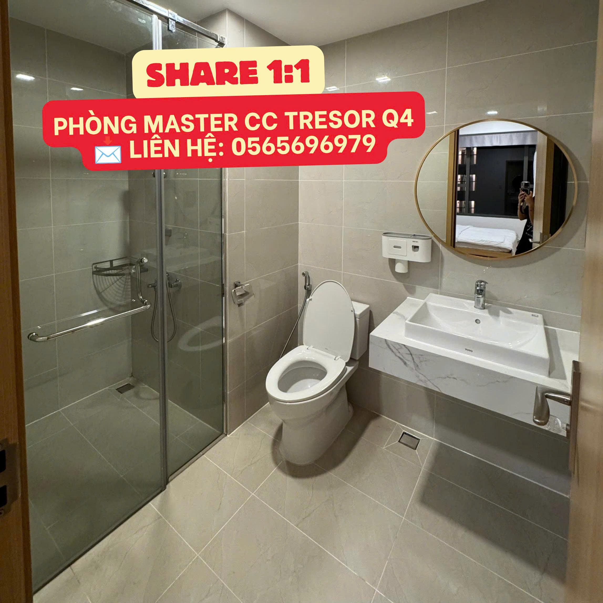 TÌM BẠN NỮ NHÂN VIÊN VĂN PHÒNG Ở GHÉP CĂN HỘ MASTER THE TRESOR QUẬN 4