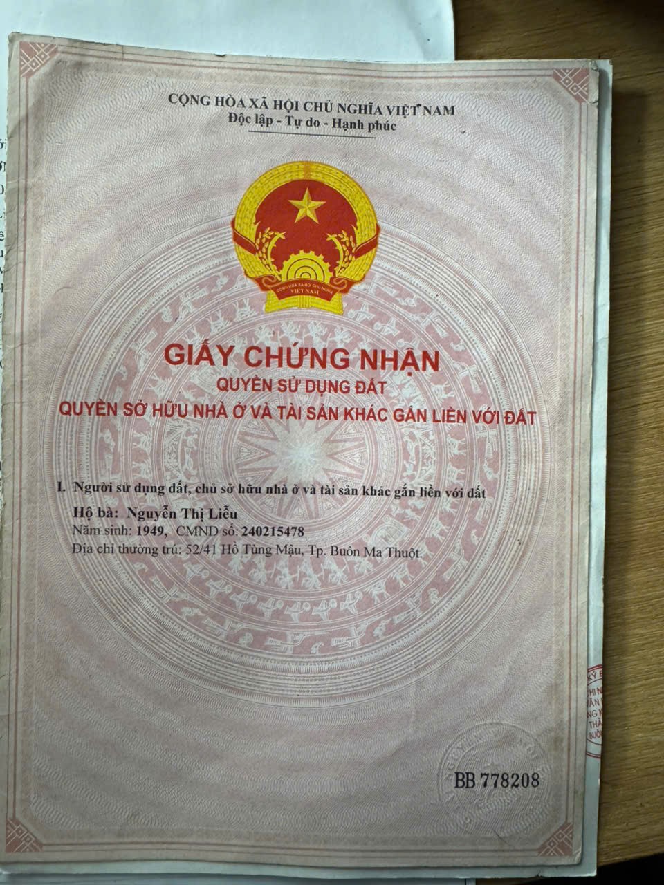 HOT HOT – CHÍNH CHỦ CẦN BÁN LÔ ĐẤT Hẻm 52/41 đường Hồ Tùng Mậu, P.Tân tiến , TP.Buôn Ma Thuột, Đắk Lắk