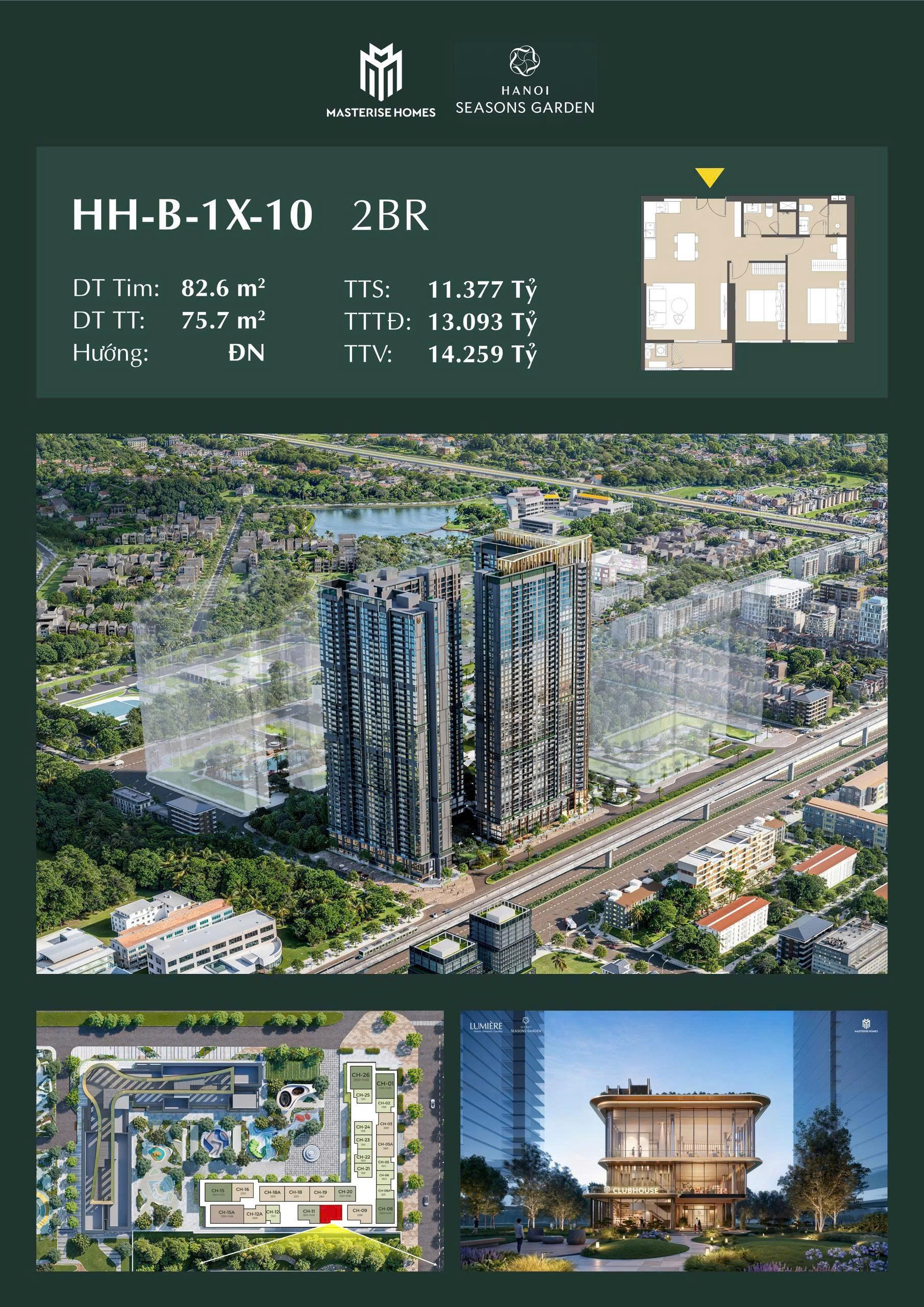 🌿 HHB-25-02  1PN VIEW NGOẠI KHU  TẦNG CAO THE BLOOM