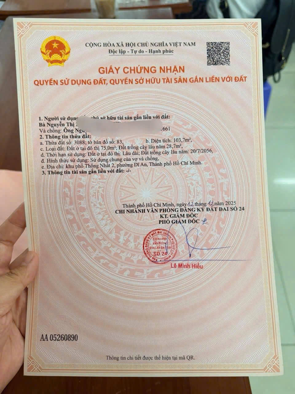 CHÍNH CHỦ CẦN VỐN BÁN GẤP NHÀ MỚI XÂY – ĐƯỜNG NGUYỄN ĐỨC THIỆU, PHƯỜNG DĨ AN, TP. DĨ AN-3