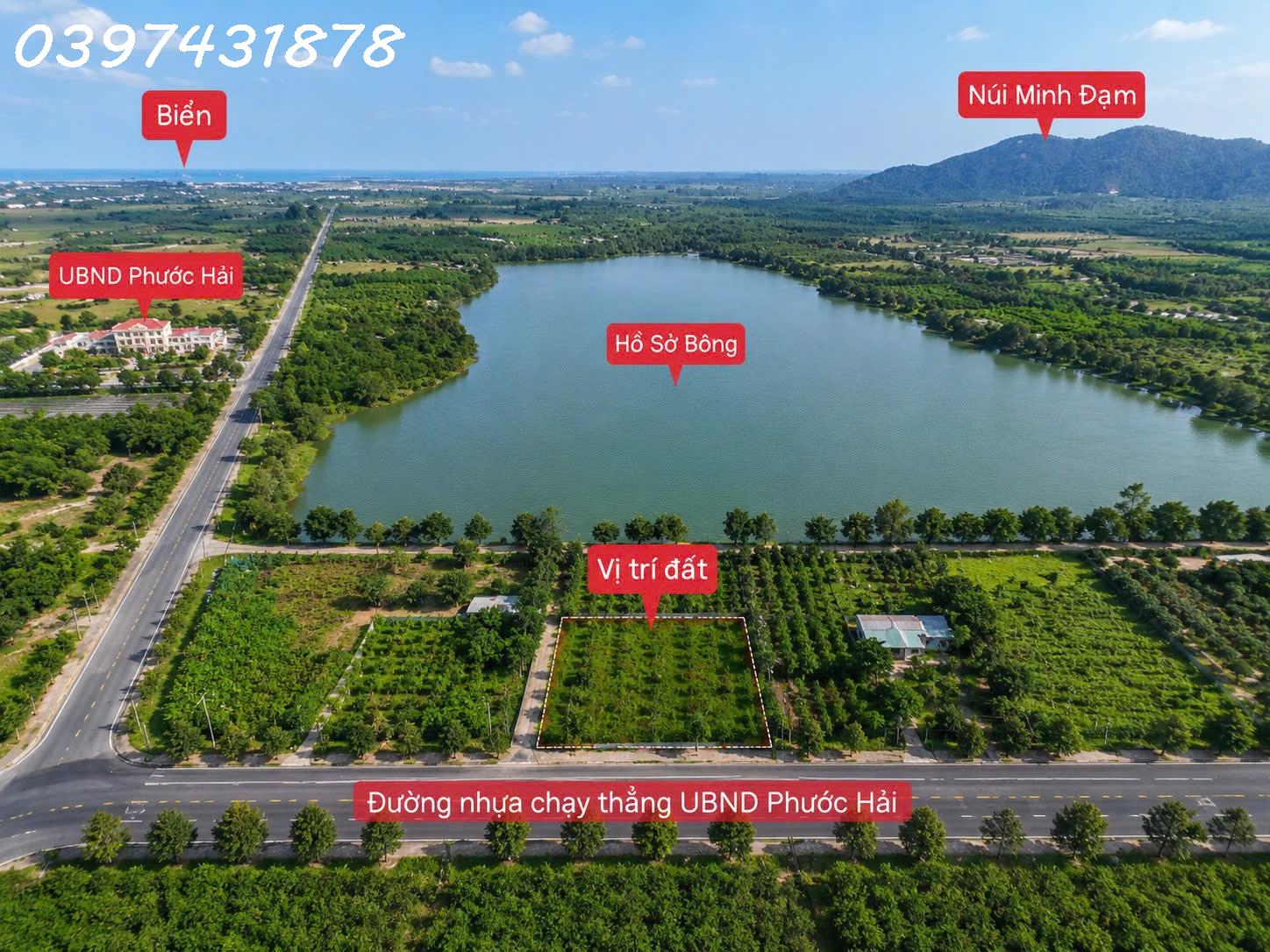Bán đất nghỉ dưỡng Hồ Sở Bông, Long Mỹ, Bà Rịa Vũng Tàu, DT 1250 m2, giá đầu tư-1