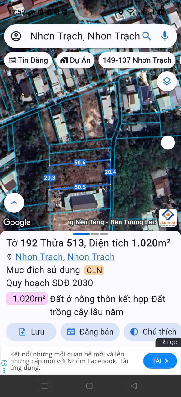 Gửi 500 ACE bán phụ lô đất ở kp Phước Thịnh, phường Nhơn Trạch, TP Đồng Nai, hh 2% ACE nhận đủ.