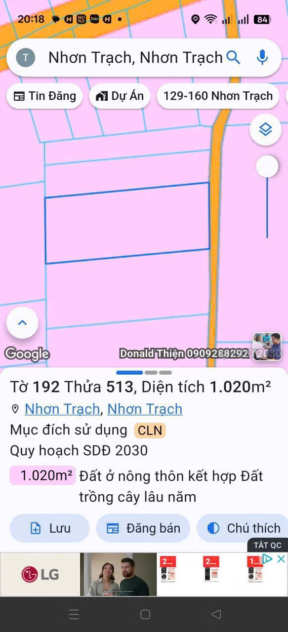 Gửi 500 ACE bán phụ lô đất ở kp Phước Thịnh, phường Nhơn Trạch, TP Đồng Nai, hh 2% ACE nhận đủ.