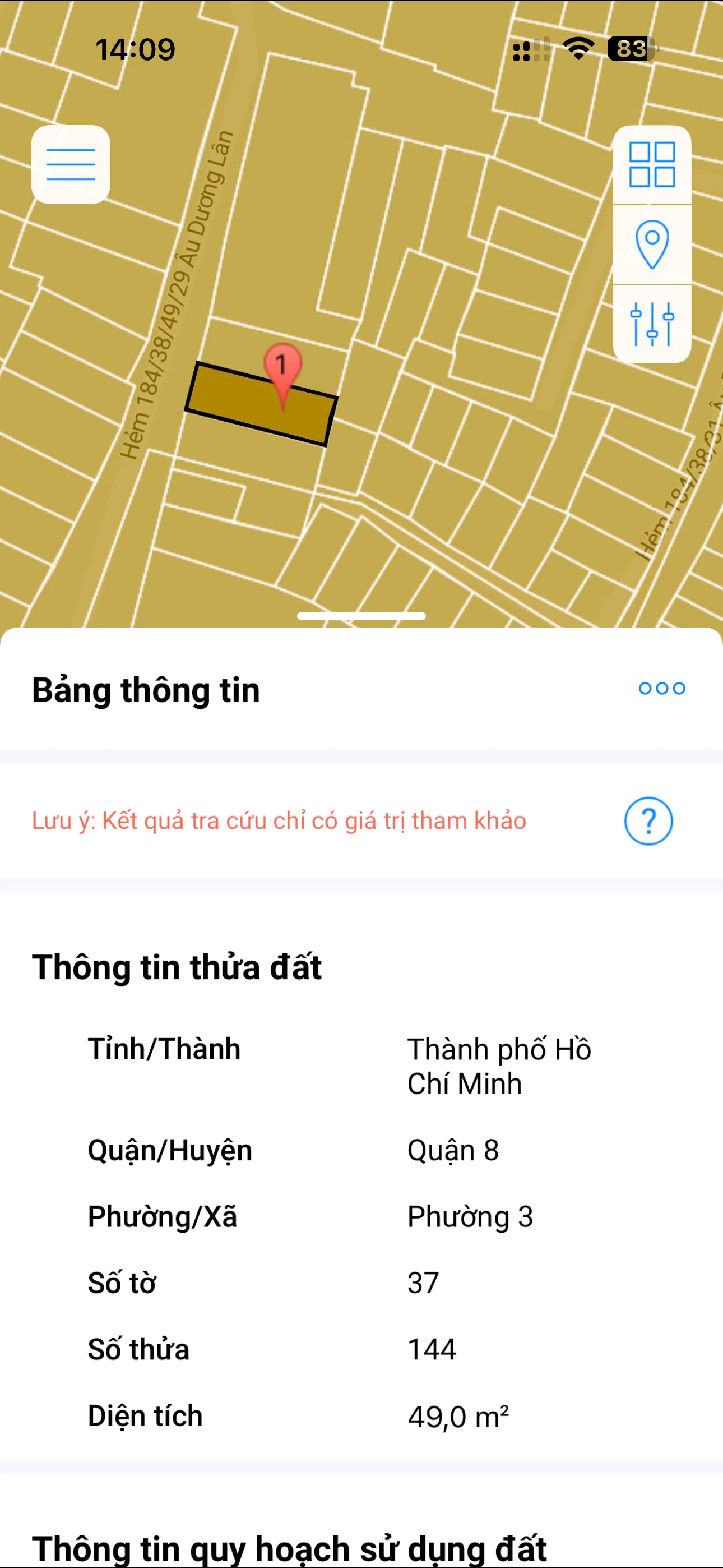 Bán nhà hẻm 3m 184 Âu Dương Lân P3Q8 (P.Chánh Hưng) ko lộ giới
