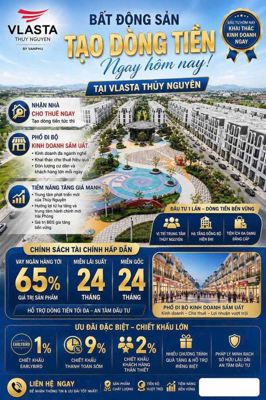 Lý do VLASTA THỦY NGUYÊN đang nhận được sự quan tâm lớn từ khách hàng và nhà đầu tư