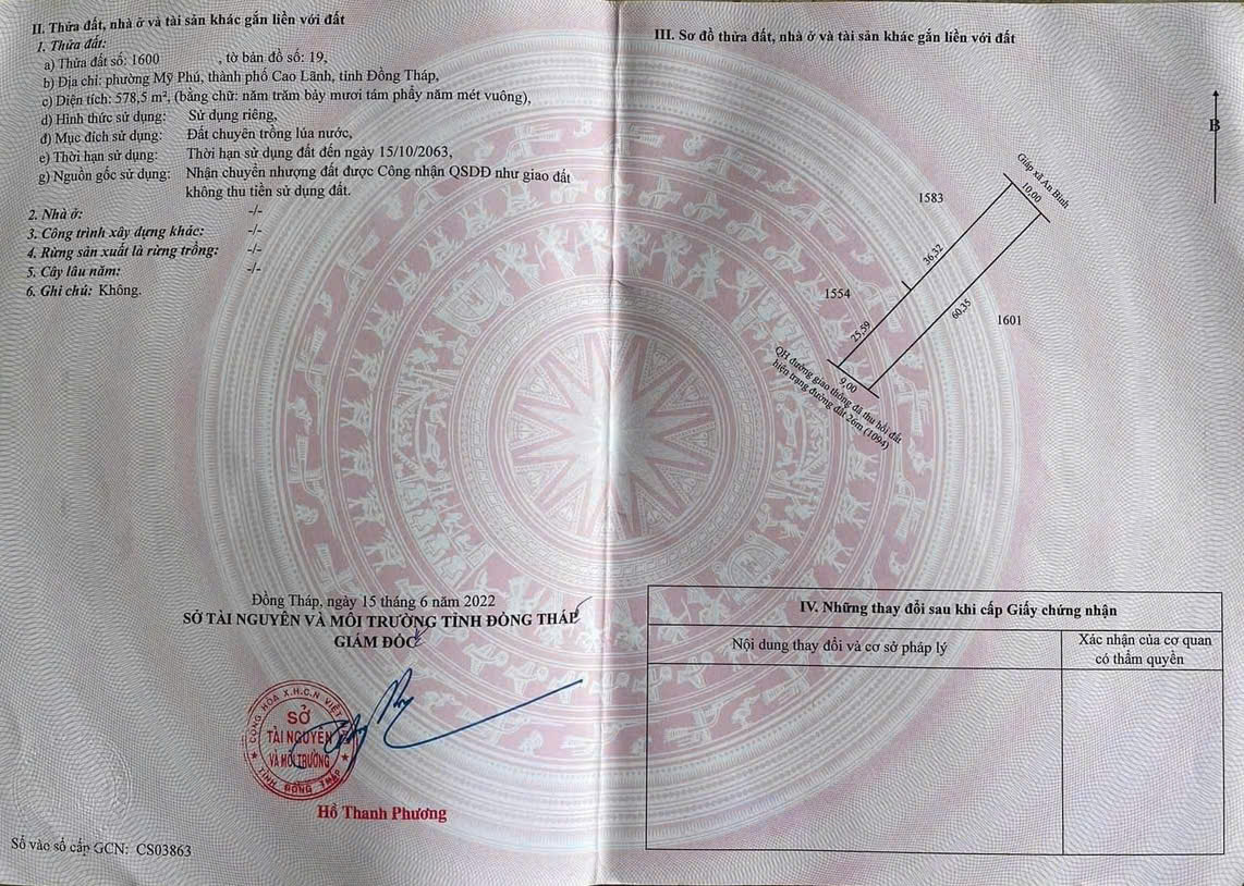 CẦN BÁN KHU ĐẤT TIỀM NĂNG MẶT TIỀN TUYẾN TRÁNH QL30 – GẦN CHỢ MỸ PHÚ. LH:0907682333.