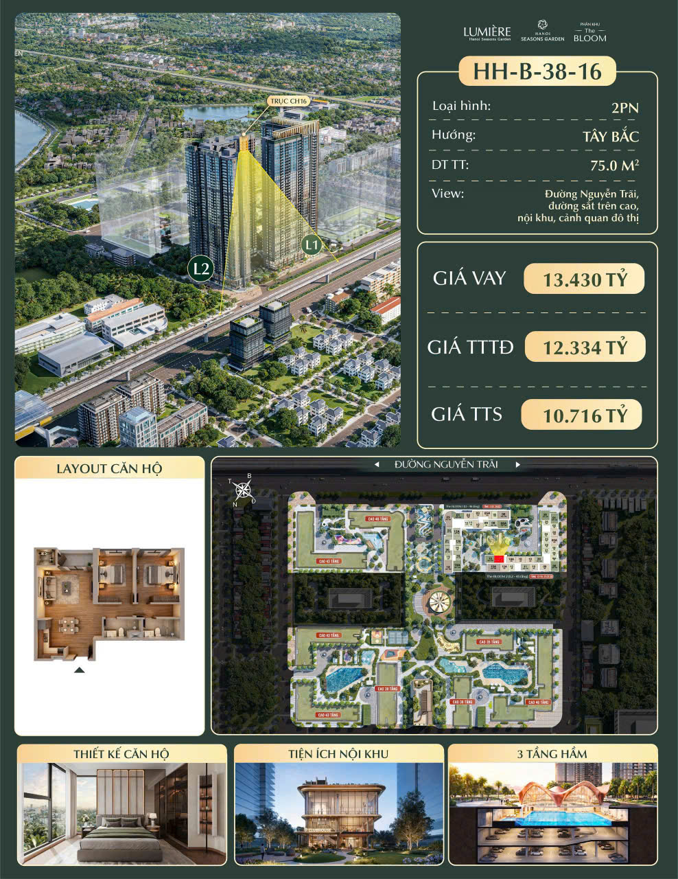 CẬP NHẬT CĂN 2PN VIEW NGUYỄN TRÃI ĐẸP TẠI HANOI SEASONS GARDEN