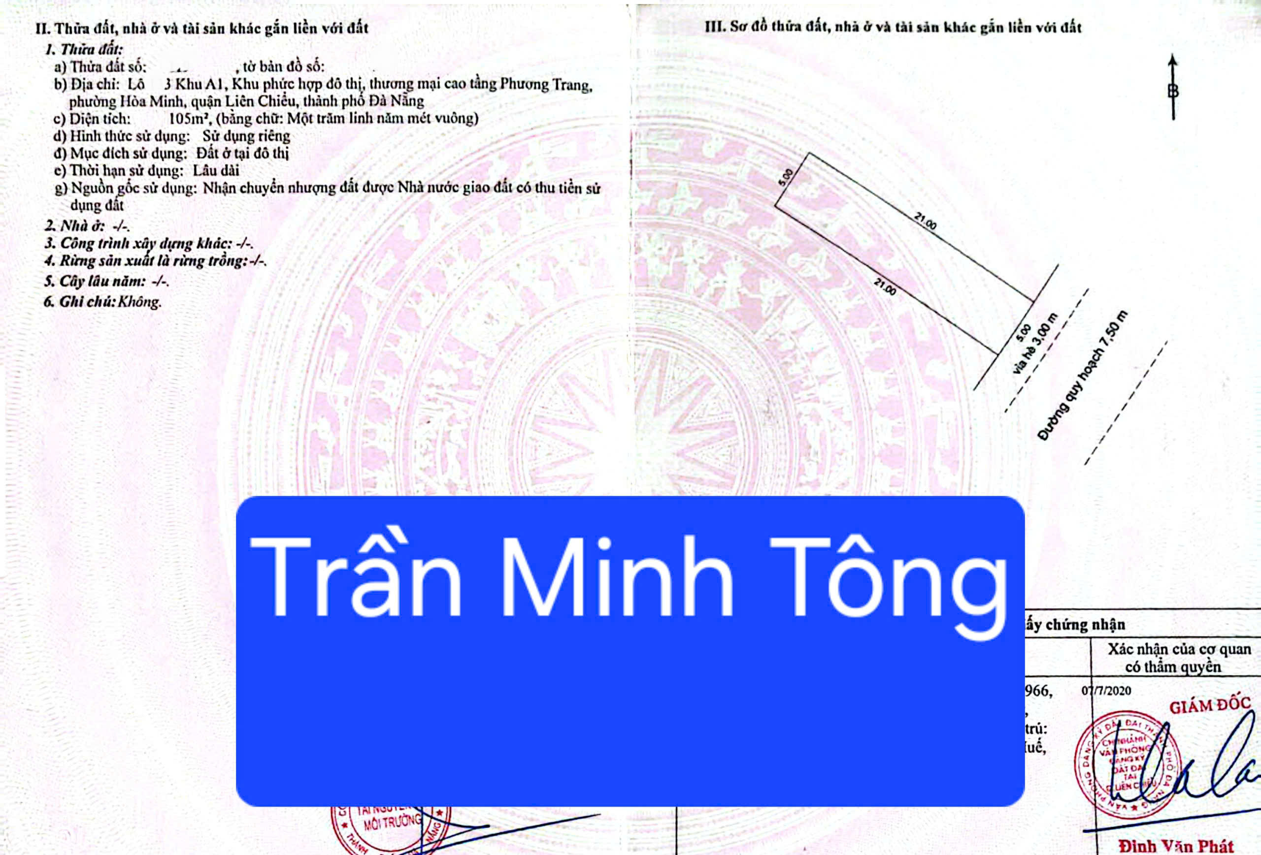 💥💥BÁN ĐẤT MẶT TIỀN ĐƯỜNG TRẦN MINH TÔNG - GẦN BIỂN