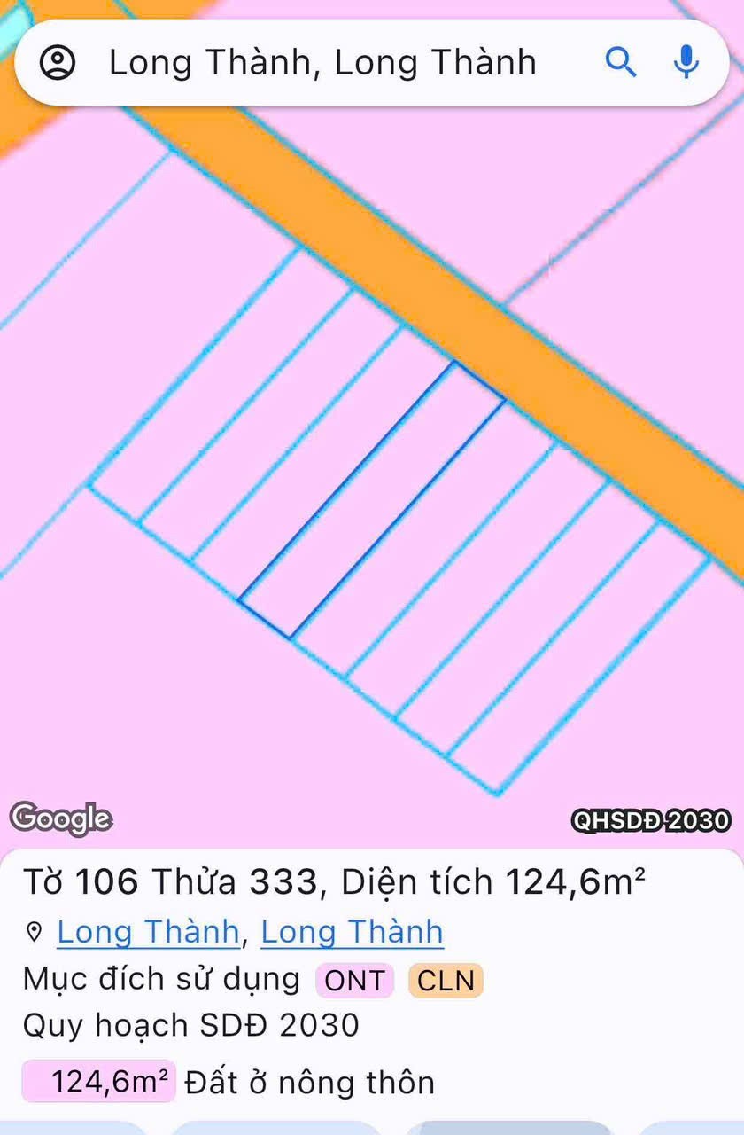 ĐẤT ĐẸP - ĐẦU TƯ SINH LỜI - Chính Chủ Cần Bán Lô Đất Tiềm Năng Tại Xã Long Thành, Đồng Nai