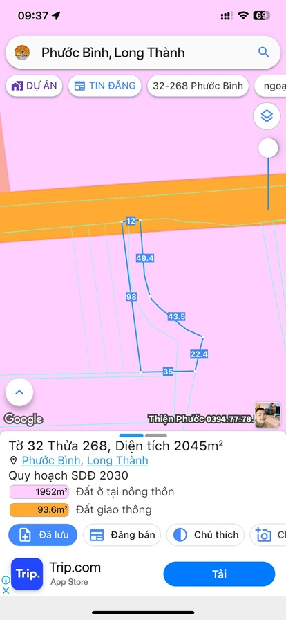 ĐẤT ĐẸP – GIÁ TỐT- CHÍNH CHỦ CẦN BÁN ĐẤT Tại  Xã Phước Bình, Huyện Long Thành, Đồng Nai