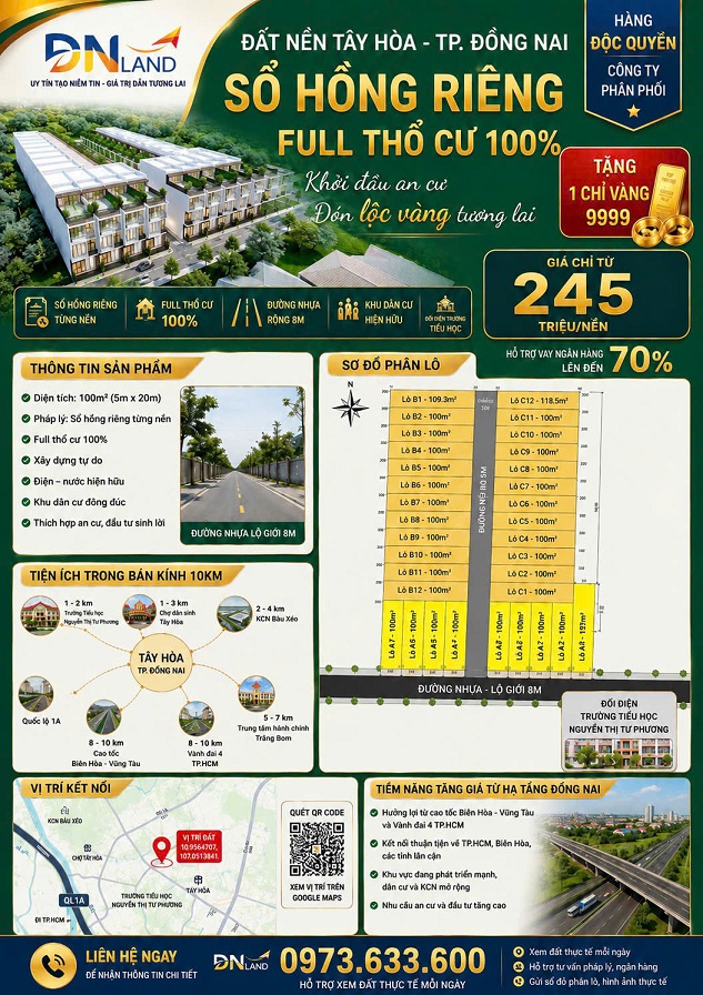 ĐẤT NỀN GIÁ TỐT TÂY HÒA – HƯNG THỊNH – TRẢNG BOM, ĐỒNG NAI-4
