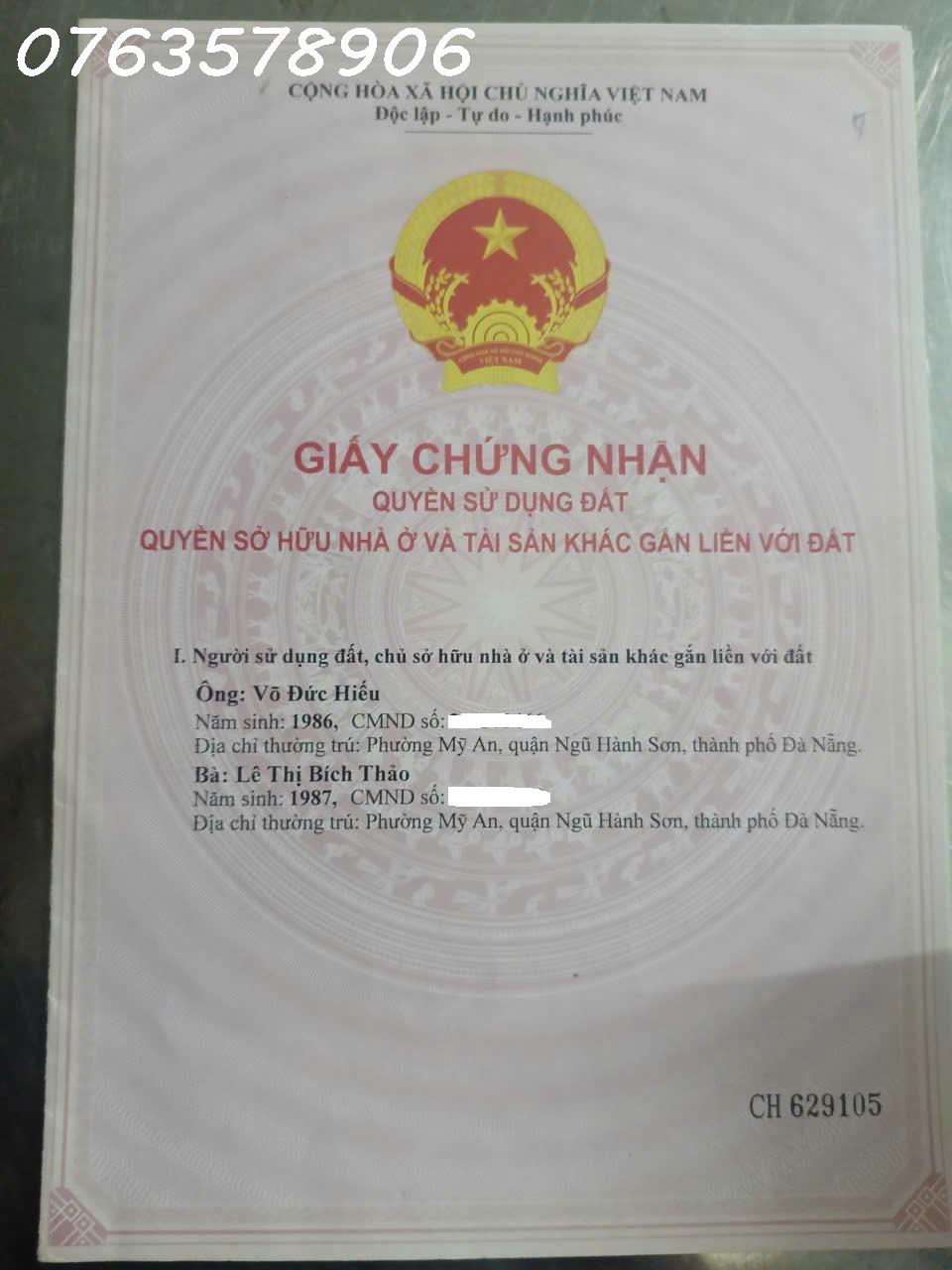 Bán nhà 2 tầng chính chủ có dòng tiền tại phường Mỹ An, Ngũ Hành Sơn, Đà Nẵng, DT 75,2m2-3