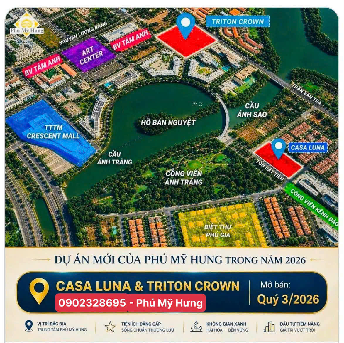 Dự án Casa Luna Phú Mỹ Hưng Quận 7 nằm ở đâu?