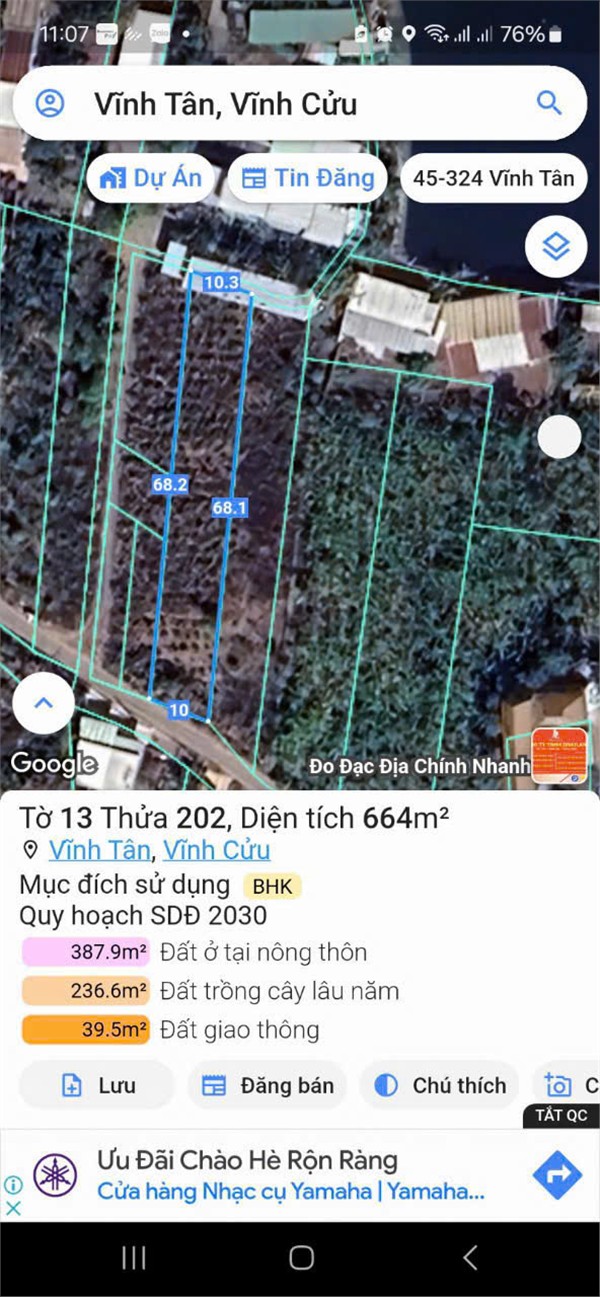 HÓT HÓT - CẦN BÁN NHANH LÔ ĐẤT 664M2 Tại Vĩnh Tân, Vĩnh Cửu, Đồng Nai - GIÁ SIÊU TỐT-1