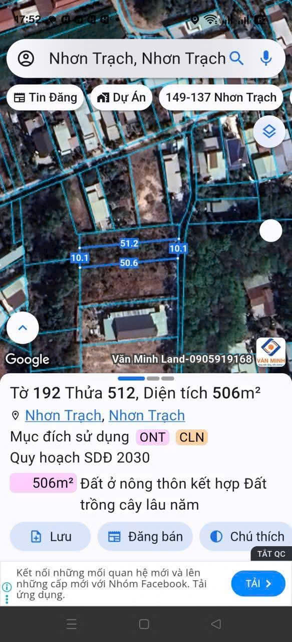 Gửi 500 ACE bán phụ lô đất ở PHƯỜNG NHƠN TRẠCH, TP ĐỒNG NAI, hh ACE nhận đủ - Giá chỉ 12 triệu 1 m2-3