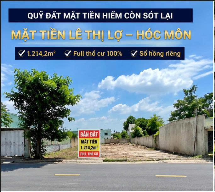 Bán Đất Mặt Tiền Lê Thị Lơ, Tân Hiệp, Hóc Môn – 1.214,2m² Full Thổ Cư Chỉ 50 Tỳ-4