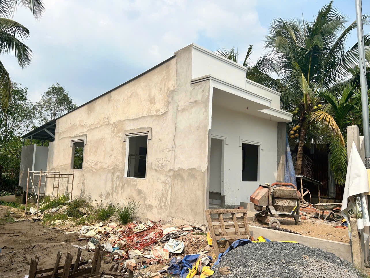 CHÍNH CHỦ Bán Đất Thổ Cư VIEW SÔNG KÈM NHÀ MỚI XÂY (hoàn thiện 70%) - xã Nhơn Ái, TP. Cần Thơ