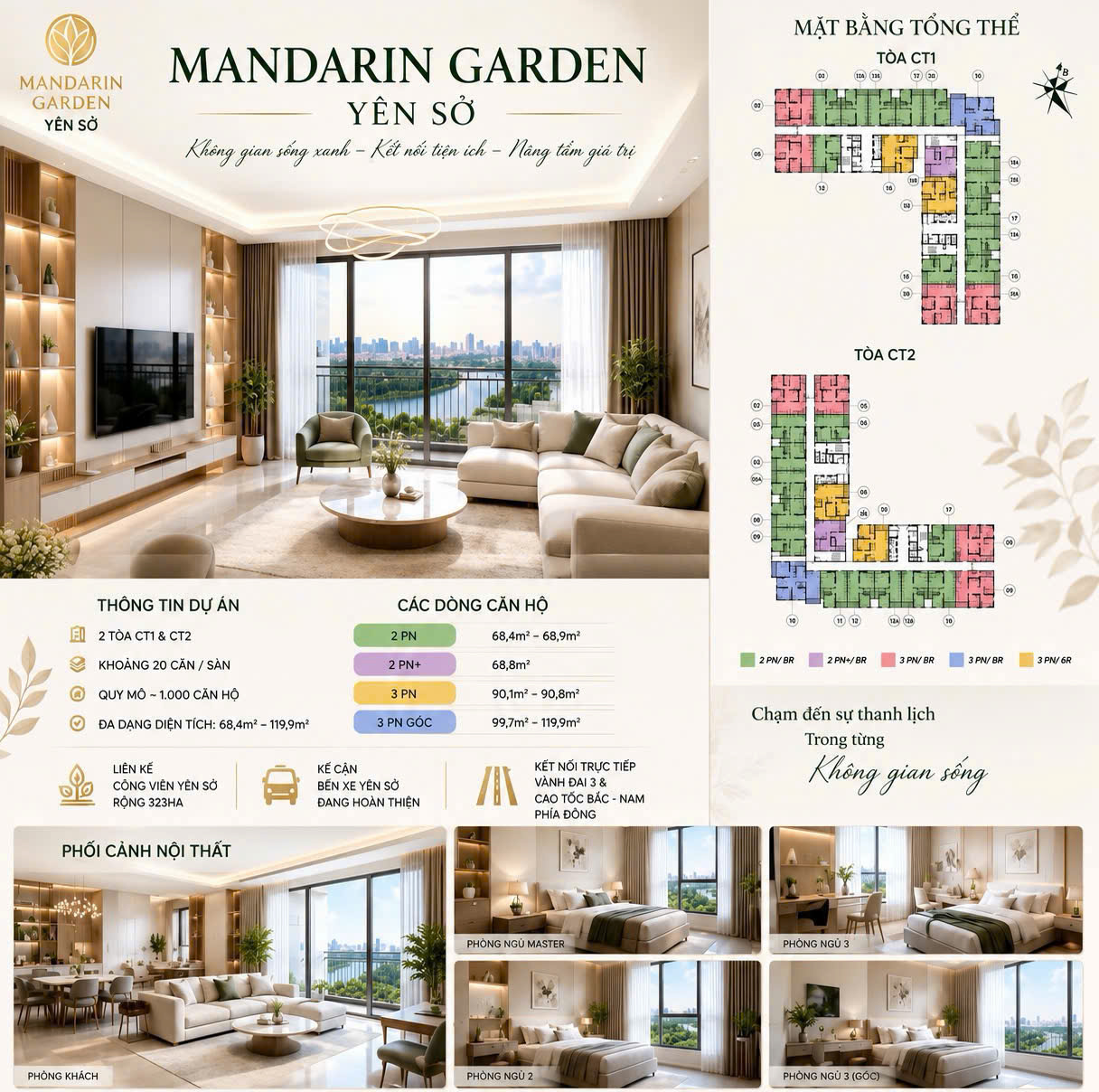 *MANDARIN GARDEN 3 YÊN SỞ – SIÊU PHẨM CĂN HỘ MỚI TỪ CHỦ ĐẦU TƯ HÒA PHÁT**