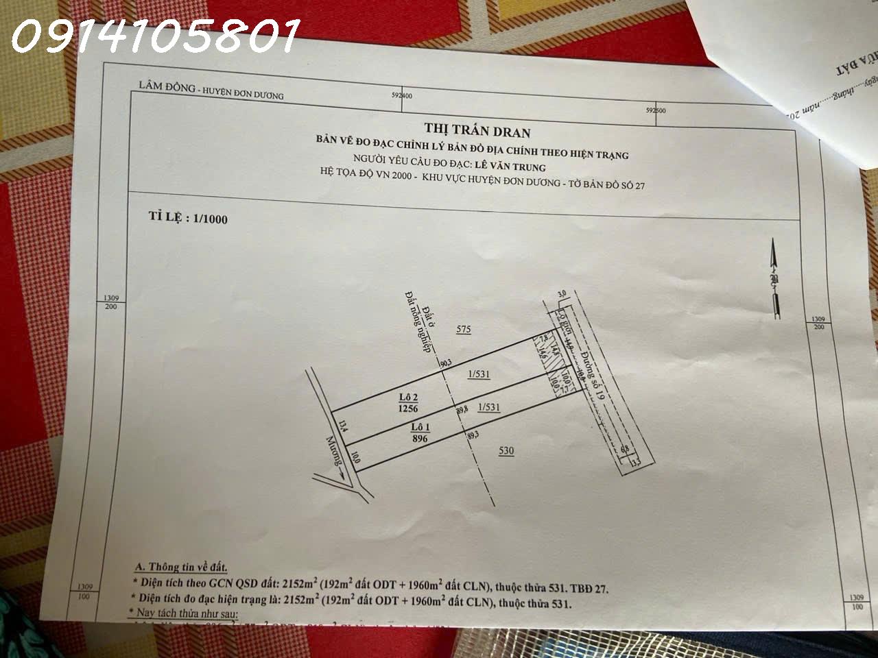 Bán đất thổ vườn có cây ăn trái - đất chính chủ tại Xã D'ran, Lâm Đồng, DT 2.156m2-3